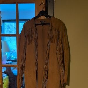 Ralph Lauren Brown Leather Fringe Women's Jacket
